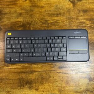 Logitech K400 Plus Wireless Touch Keyboard Black Built in‎ Touchpad *No Dongle